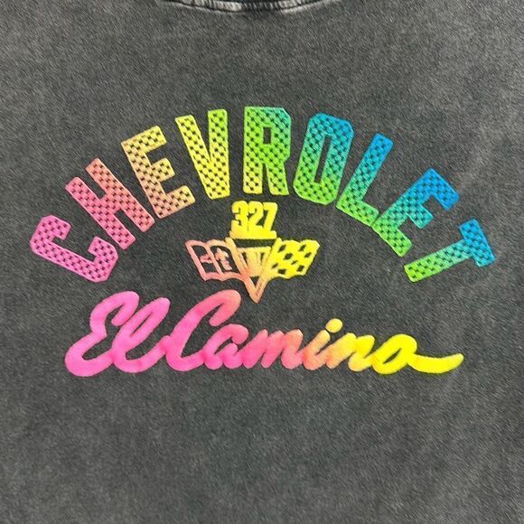 GM Chevrolet El Camino Tshirt Sz Small 100% Cotton Long Sleeve Crew Neck Gray - Picture 2 of 7